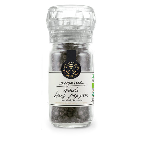 Organic Whole Black Pepper Mill - 46g