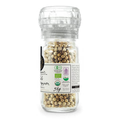 Organic Whole White Pepper Mill - 54g