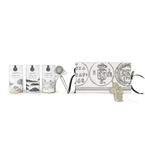Organic Tea Gift Box with Tea Strainer