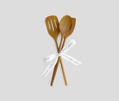 Teak Cooking Spatula Set