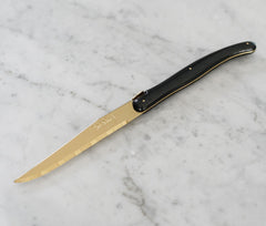 Laguiole Steak Knife Black & Gold - Set of 4